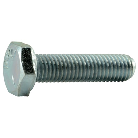Midwest Fastener Grade 5, 1/4"-28 Hex Head Cap Screw, Zinc Plated Steel, 1 in L, 12 PK 60422